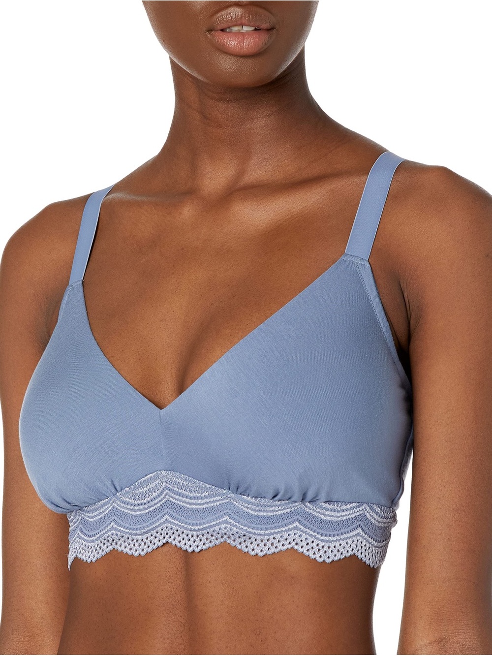 Cosabella Ceylon Modal CURVY Bralette XS Blue Diamond Wireless Lace NWT